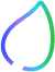 Colorful gradient outline of a leaf shape.